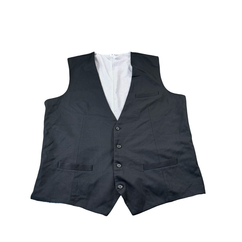 State & Liberty Black Performance Suit Vest Size 46R Mint